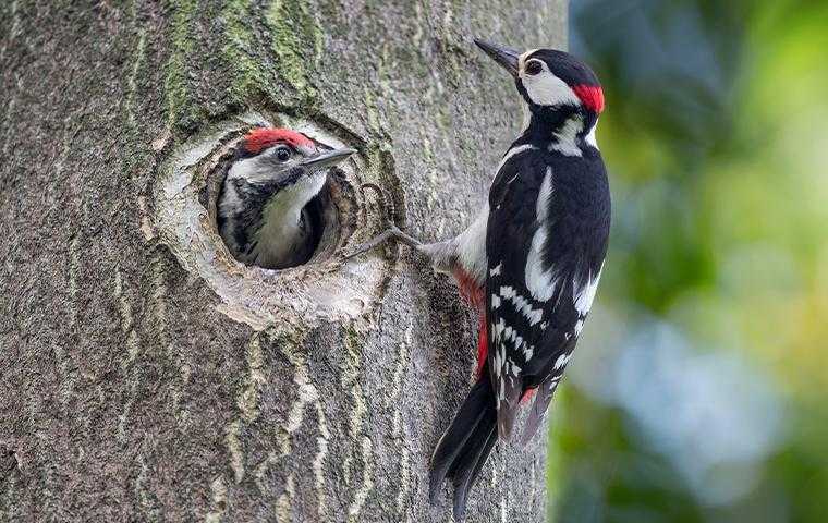 a woodpecker on a tree in bradenton florida