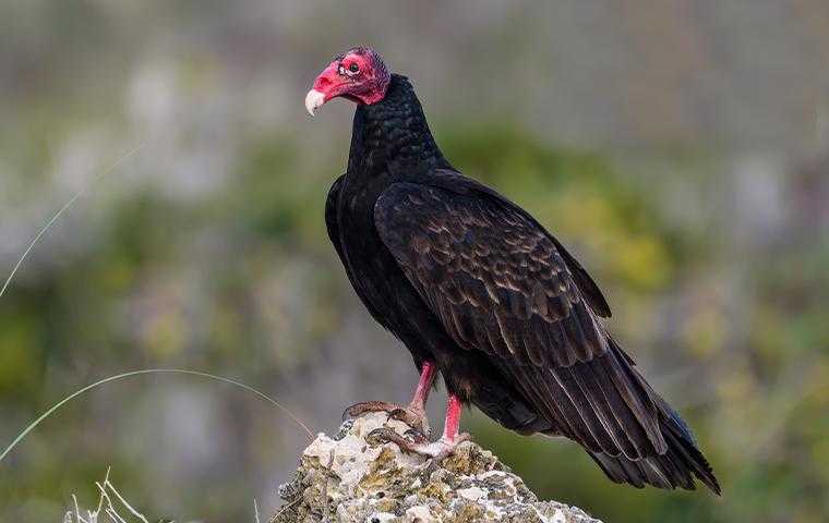 a turkey vulture on a rock in bradenton florida